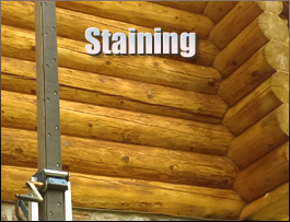  New Knoxville, Ohio Log Home Staining